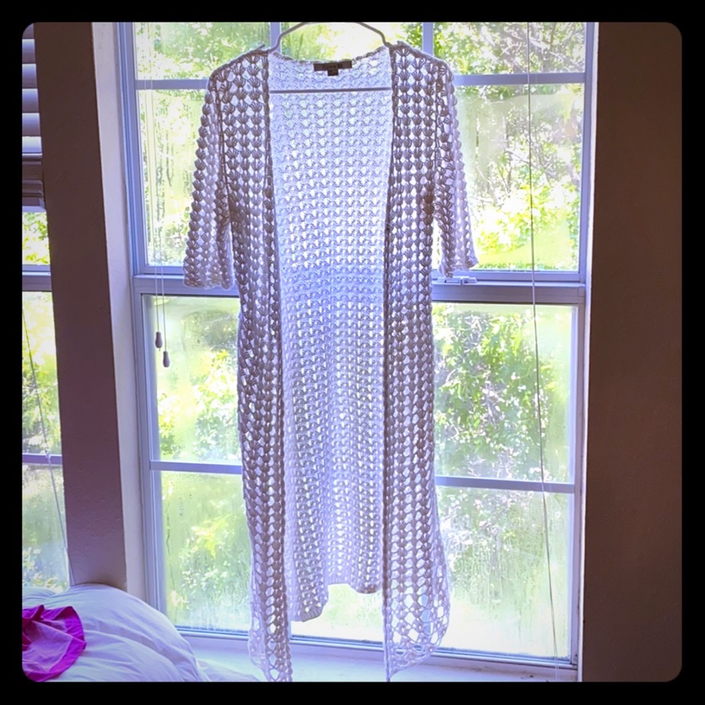 Crochet duster sweater